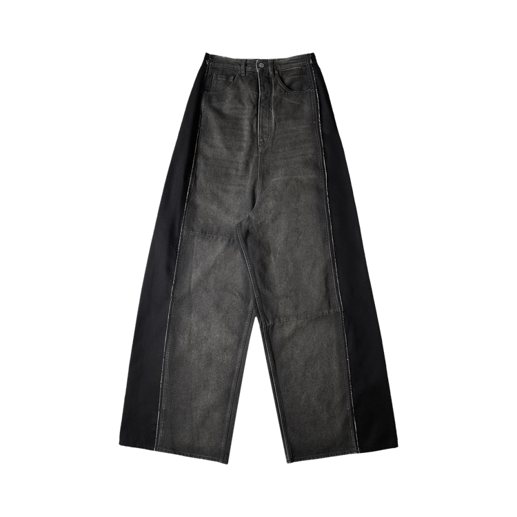 MM6 Maison Margiela Mixed Fabric Super Wide Leg Jeans 'Grey'