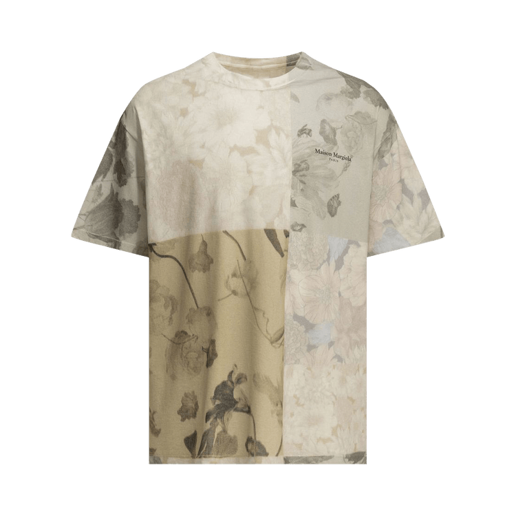 Maison Margiela Floral Print T-Shirt 'Beige Flowers'