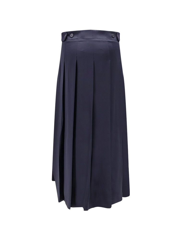 Semicouture Button Detail Pleated Skirt