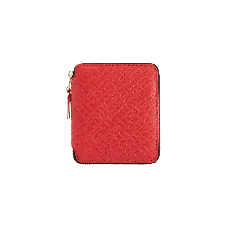 Comme des Garçons Embossed Roots Zip Around Wallet 'Red'