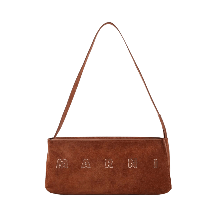 Marni Museo Hobo Pochette Coated Bag 'Cigar'