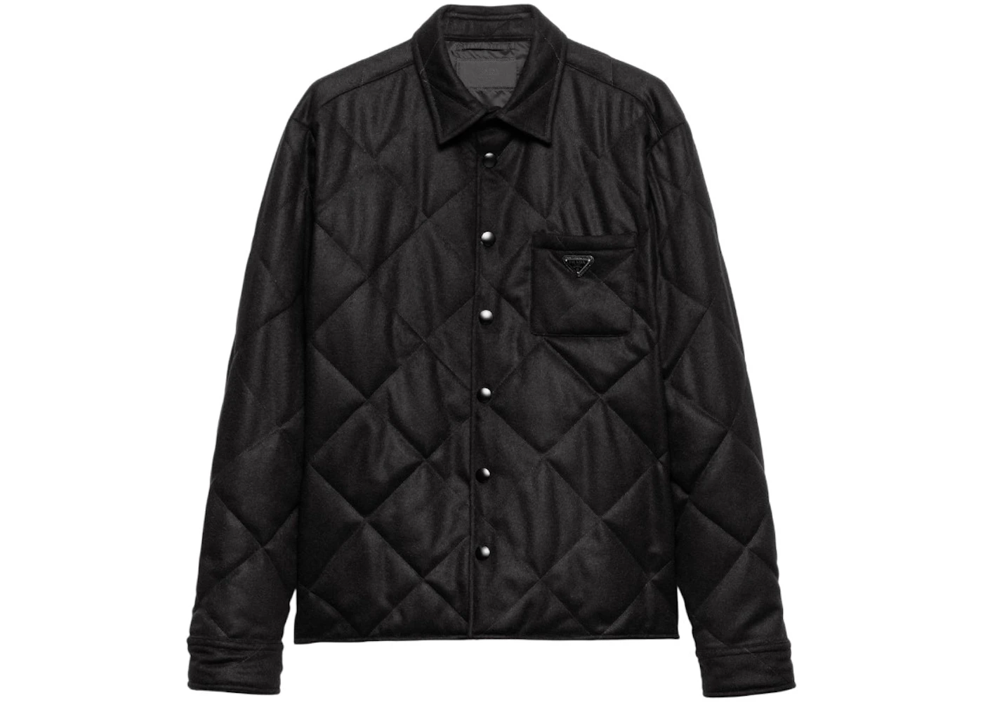 Prada Padded Cashmere Shirt Black