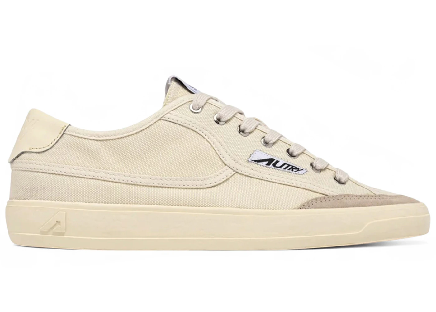 Autry Windscape Low Cream Canvas Suede (Women's)