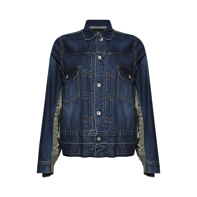 Sacai Denim x Nylon Twill Jacket 'Blue'
