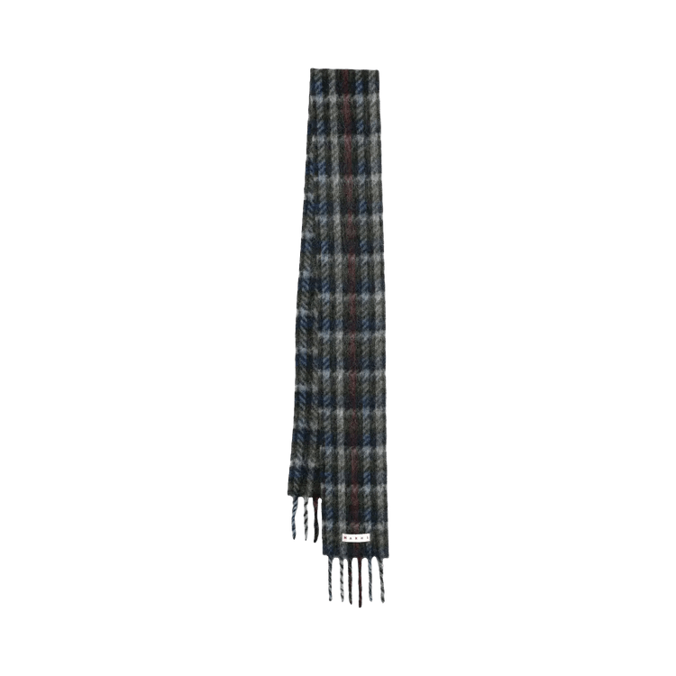 Marni Double Check Scarf 'Iris Blue'