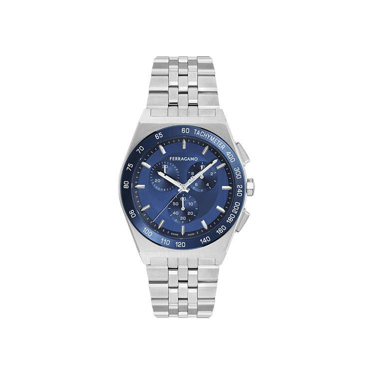 Ferragamo Vega New Chrono Bracelet Watch 'Stainless Steel'