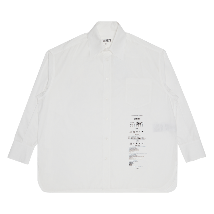 MM6 Maison Margiela Numeric Long-Sleeve Shirt 'White'
