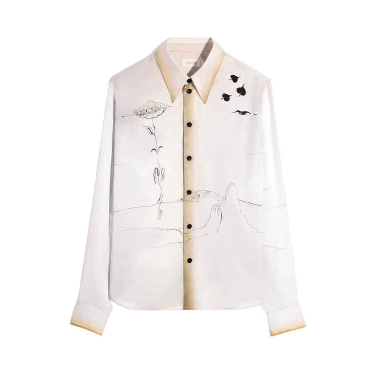 Lemaire Pointed Collar Shirt 'Porcelain'