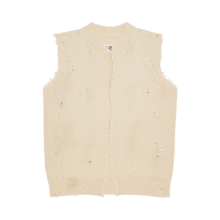 MM6 Maison Margiela Knit Gilet 'Cream'