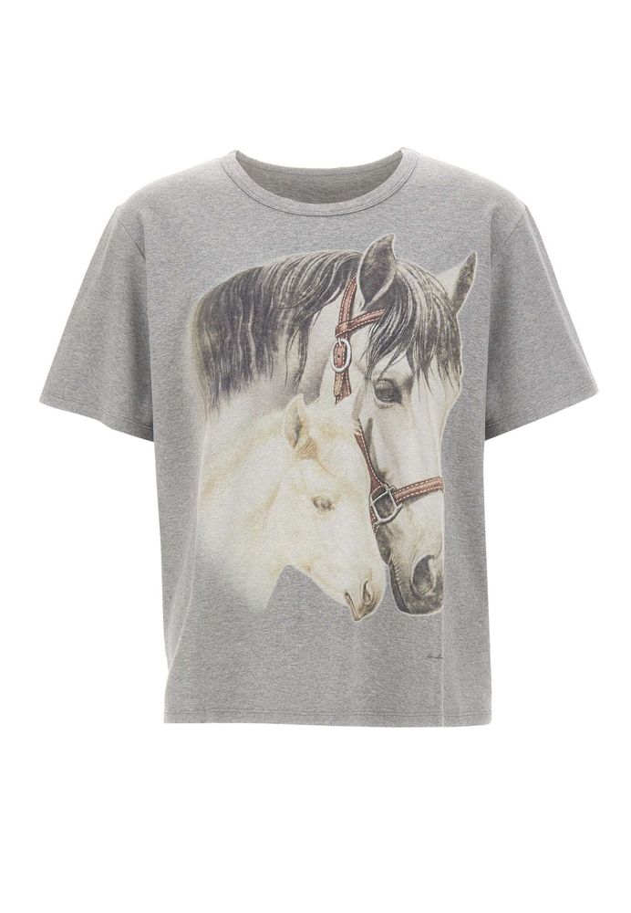 MM6 Maison Margiela Horse Portrait Print T-Shirt
