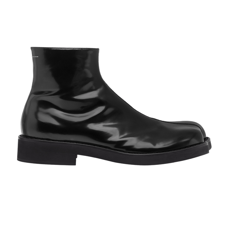 MM6 Maison Margiela Wmns Trunk Leather Ankle Boot 'Black'