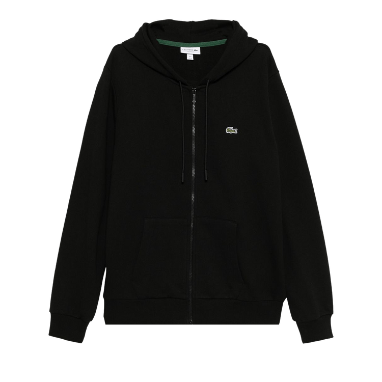 Lacoste Classic Fit Zipped Fleece Hoodie 'Black'