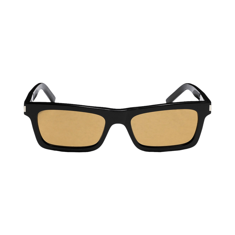 Saint Laurent Square Sunglasses 'Black/Yellow'