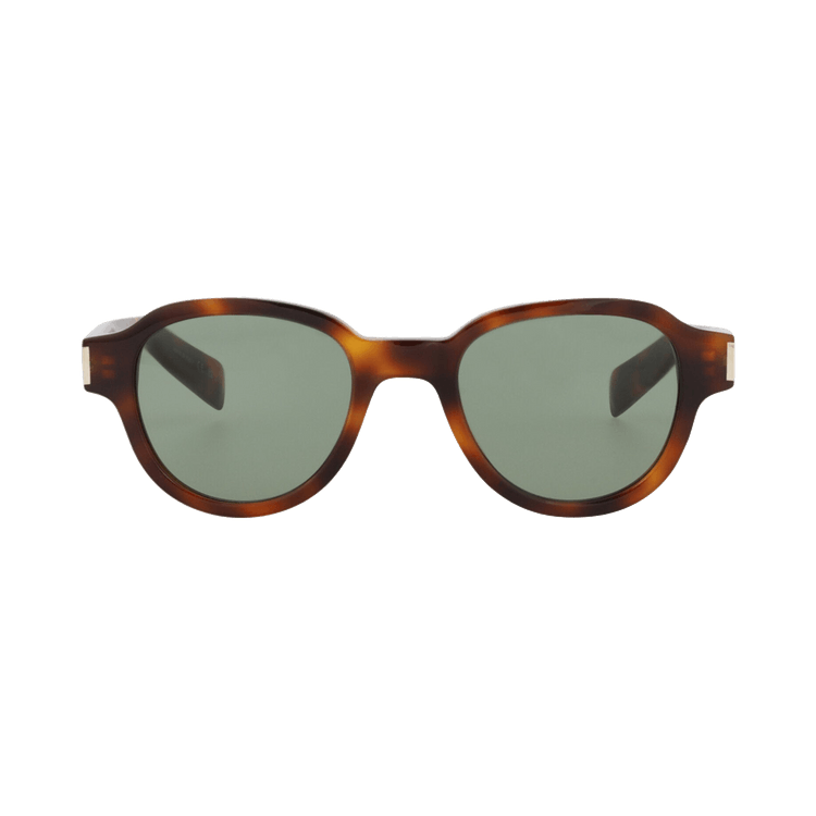 Saint Laurent Round Sunglasses 'Havana/Green'