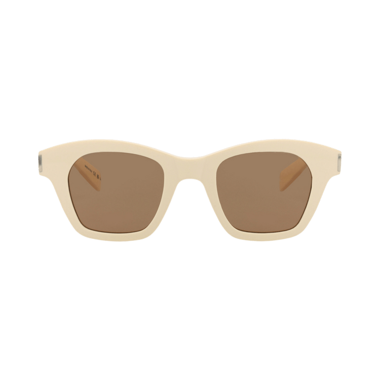 Saint Laurent Square Sunglasses 'Ivory/Brown'