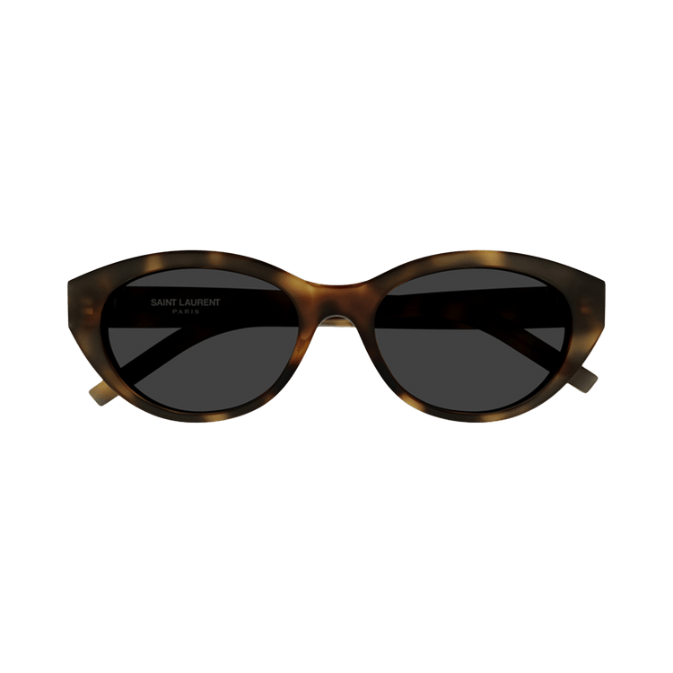Saint Laurent Rounded Cat Eye Sunglasses 'Shiny Medium Havana'