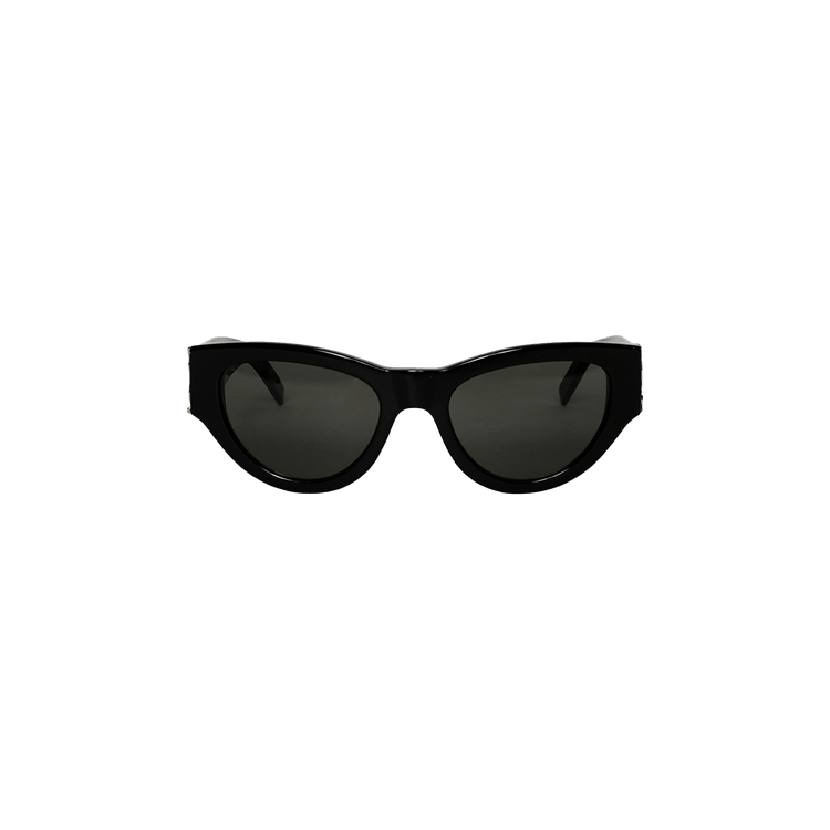 Saint Laurent Shiny Monogram Cat Eye Sunglasses 'Black'
