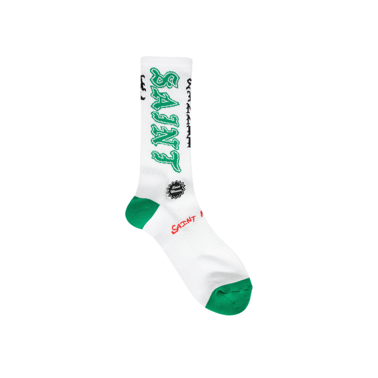 SAINT Mxxxxxx Saint Socks 'White/Green'