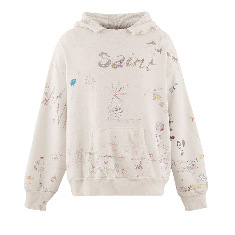 Saint Michael Coco Double Face Hoodie 'White'