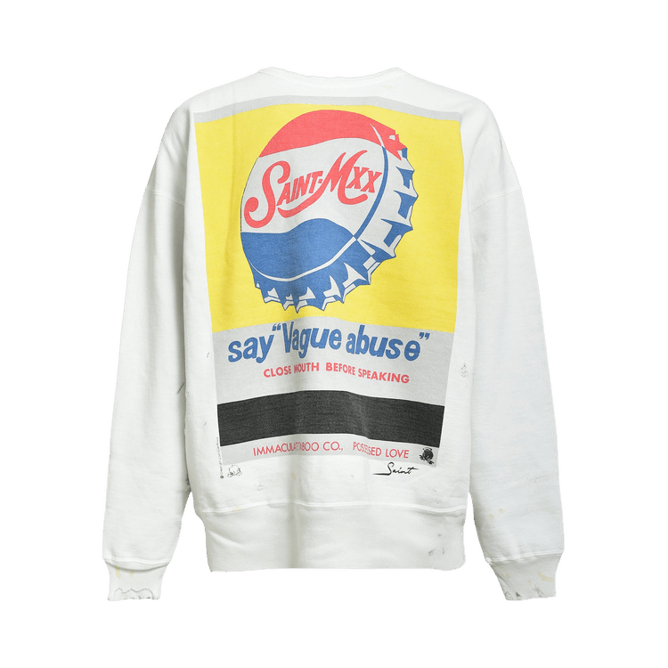 SAINT Mxxxxxx Vague Abuse Crewneck 'White'