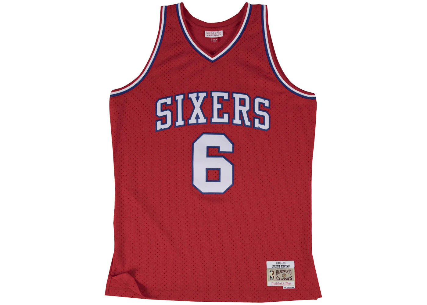Mitchell & Ness Philadelphia 76ers 1982-83 Julius Erving Swingman Jersey Scarlet
