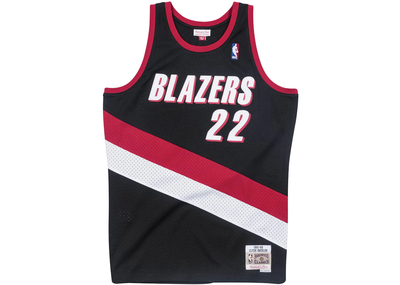 Mitchell & Ness Portland Trail Blazers 1991-92 Clyde Drexler Swingman Jersey Black