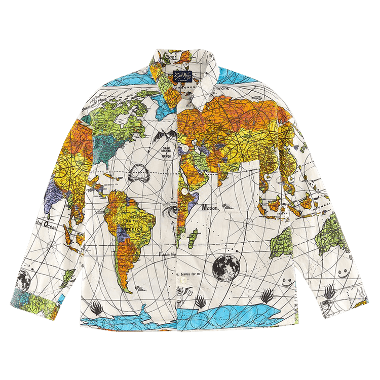SAINT Mxxxxxx x Dr. Woo Pajama World Map Shirt 'White'
