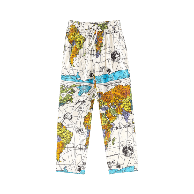 SAINT Mxxxxxx x Dr. Woo Pajama World Map Pants 'White'