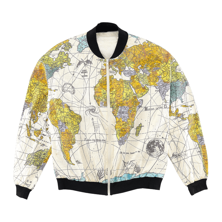 SAINT Mxxxxxx Paper World Map Blouson 'White'
