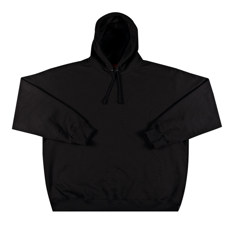 Supreme Laser Cut S Logo Hooded Sweatshirt 'Black'