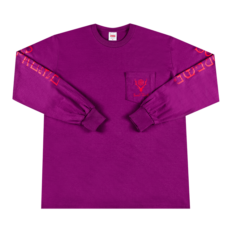 Supreme x SOUTH2 WEST8 Long-Sleeve Pocket Tee 'Purple'