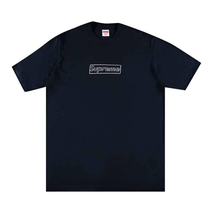 Supreme x KAWS Chalk Logo Tee 'Navy'