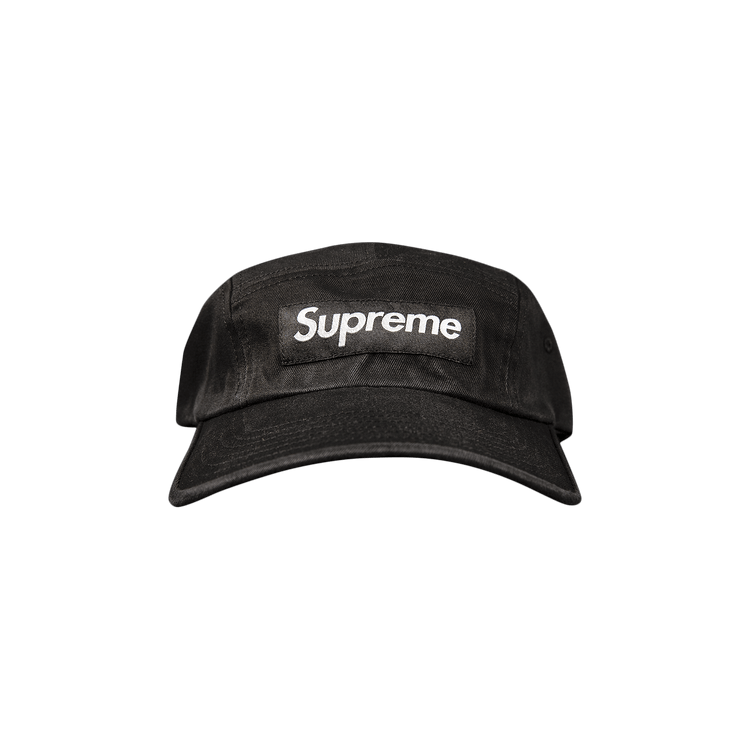 Supreme Washed Chino Twill Camp Cap 'Black'