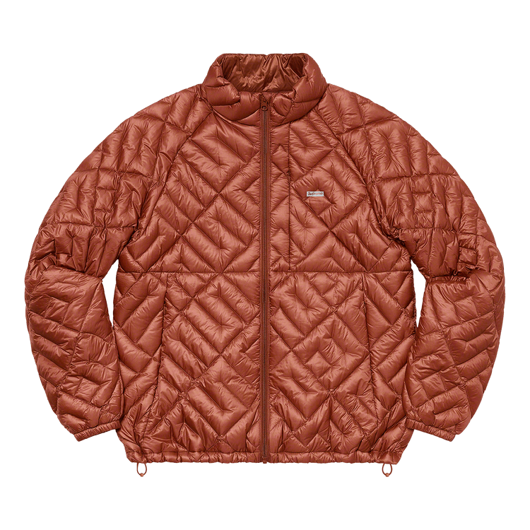 Supreme Spellout Quilted Lightweight Down Jacket 'Rust'