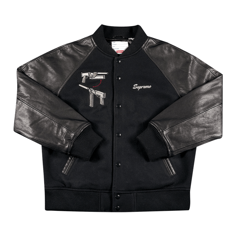 Supreme Aeon Flux Varsity Jacket 'Black'