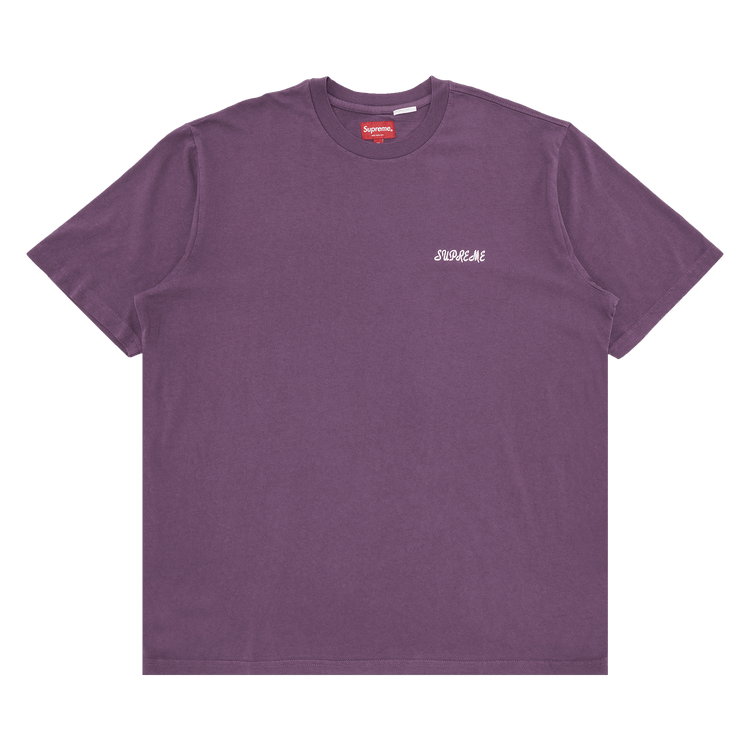 Supreme Washed Script Short-Sleeve Top 'Purple'