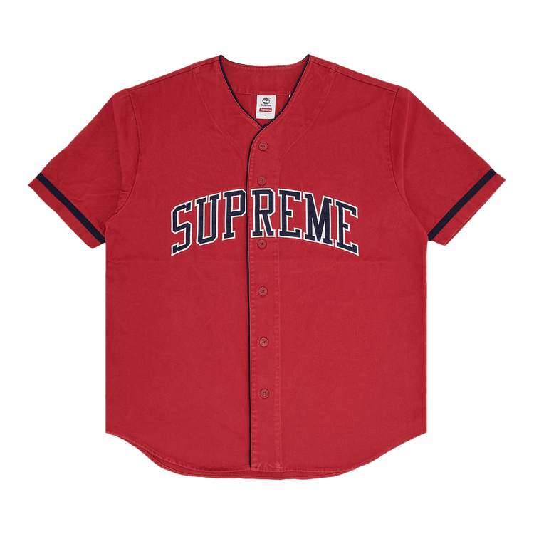 Supreme x Timberland Baseball Jersey 'Red'