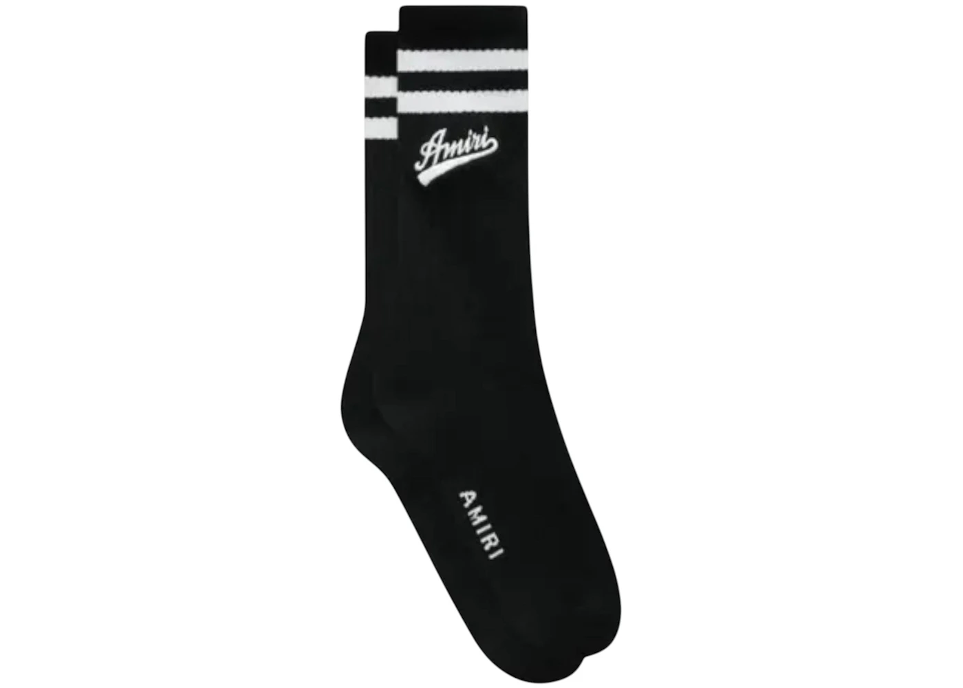 AMIRI Varsity Script Sock Black/White