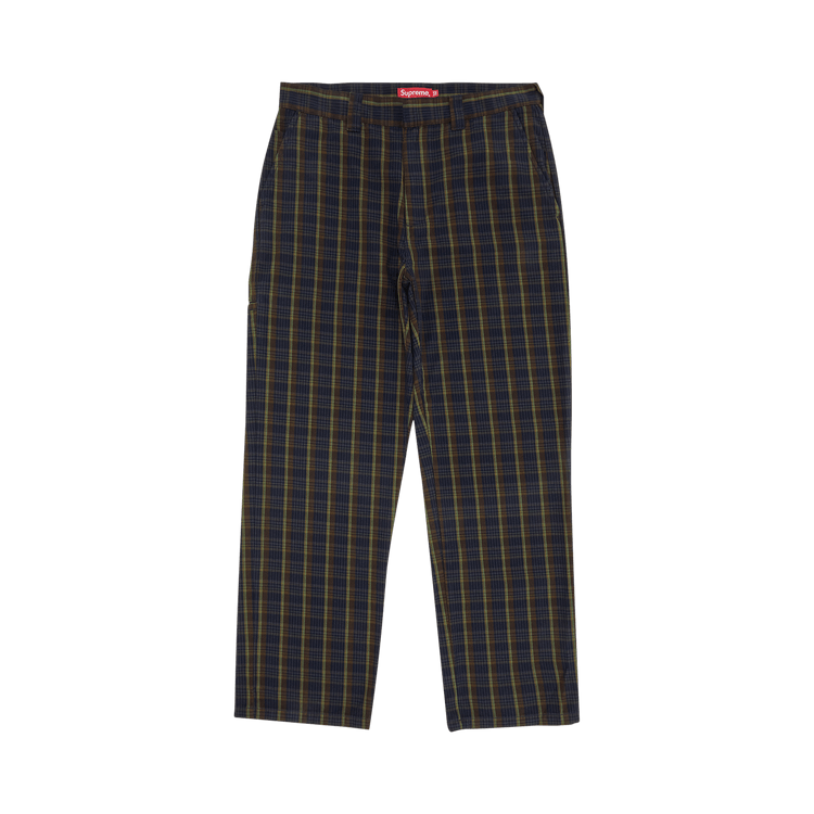 Supreme Work Pant 'Navy Plaid'