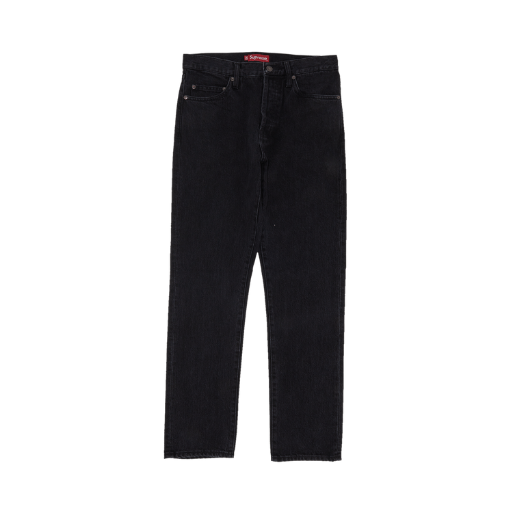 Supreme Stone Washed Slim Jean 'Washed Black'