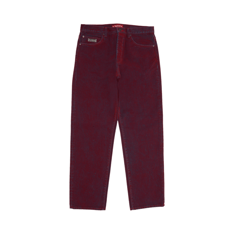 Supreme Flocked Regular Jean 'Red'