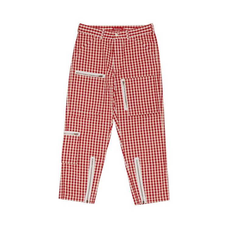 Supreme Gingham Flight Pant 'Red'
