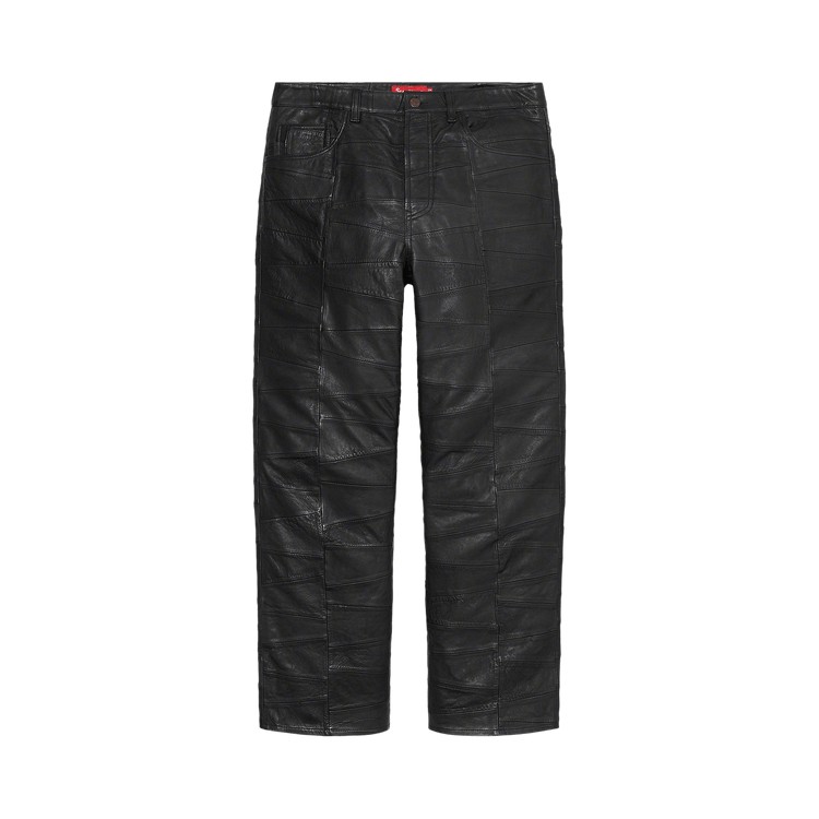 Supreme Patchwork Leather 5-Pocket Jean 'Black'