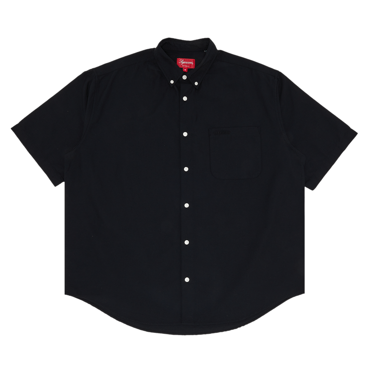 Supreme Loose Fit Short-Sleeve Oxford Shirt 'Black'