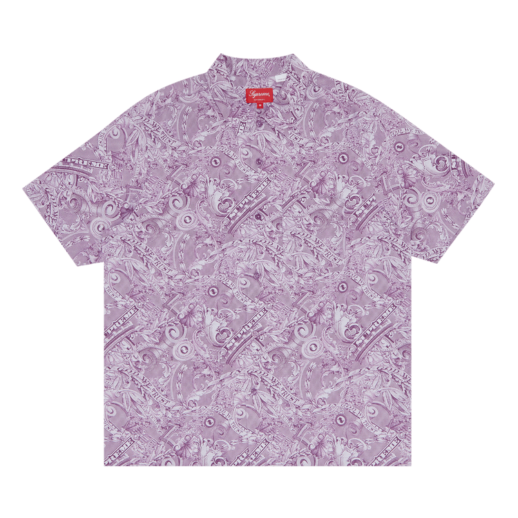 Supreme Dollar Short-Sleeve Shirt 'Purple'