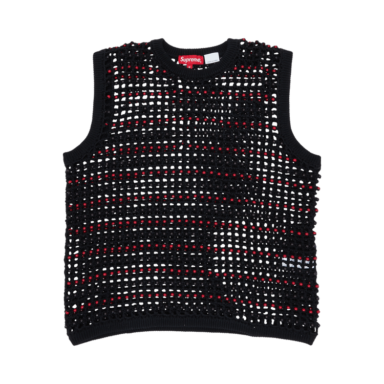 Supreme Beaded Sweater Vest 'Black'