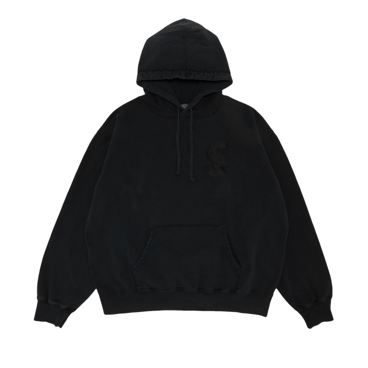 Supreme Overdyed S Logo Hooded Sweatshirt 'Black'