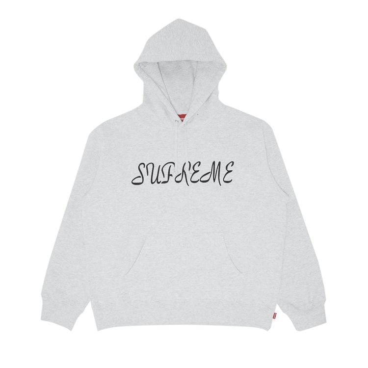 Supreme Script Hooded Sweatshirt 'Ash Grey'