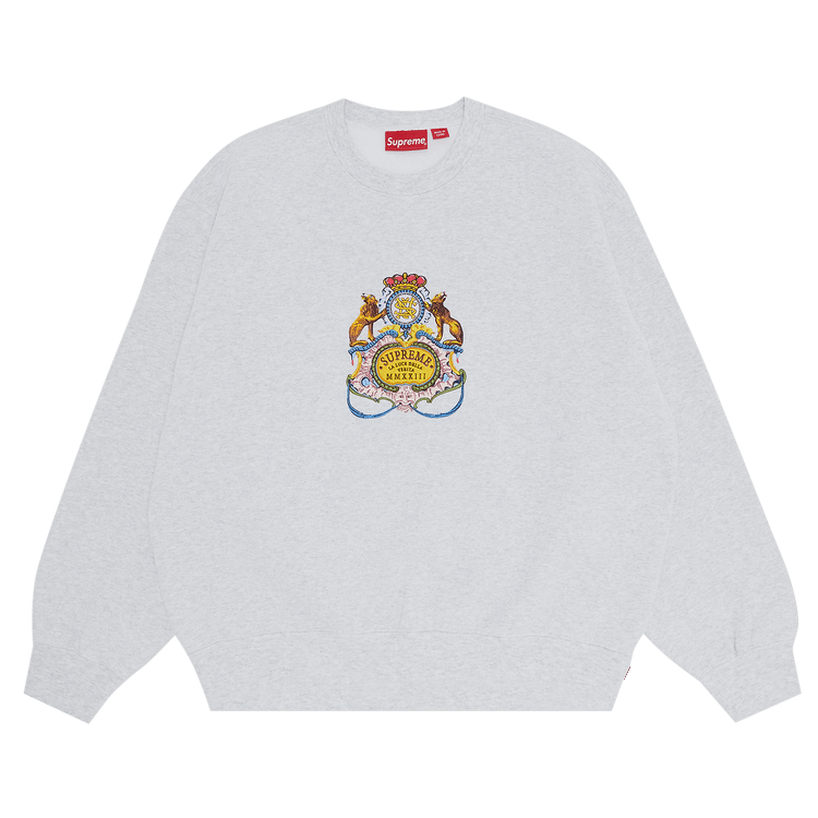 Supreme Crest Crewneck 'Ash Grey'