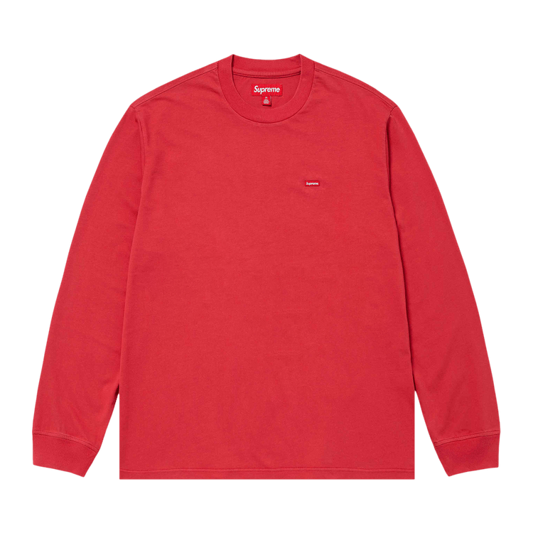 Supreme Small Box Long-Sleeve Tee 'Washed Red'